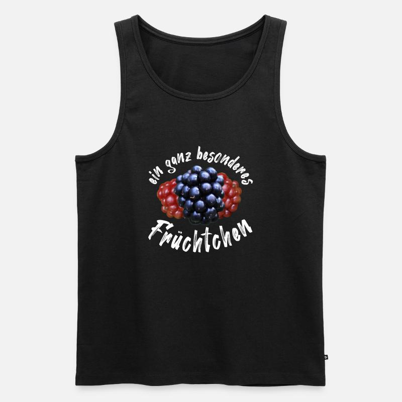 Brombeere Brombeeren Beeren Früchte - Männer Premium Bio Tank Top - Schwarz