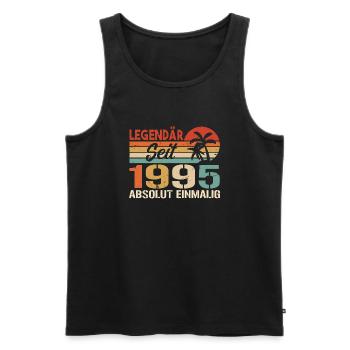 Original 1995 Jahrgang Vintage Geburtstag 1995 - Männer Premium Bio Tank Top - Schwarz - Vorne - Michal (187cm)