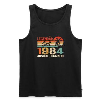Original 1984 Jahrgang Vintage Geburtstag 1984 - Männer Premium Bio Tank Top - Schwarz - Vorne - Michal (187cm)