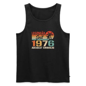 Original 1976 Jahrgang Vintage Geburtstag 1976 - Männer Premium Bio Tank Top - Schwarz - Vorne - Michal (187cm)