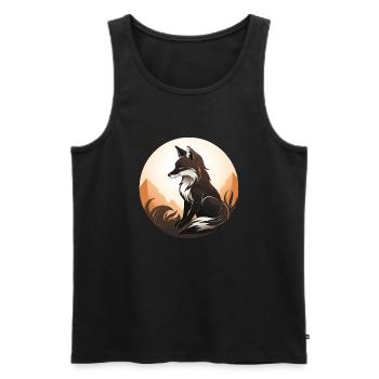 Fox, Reineke, Red Nose, Vixen, Red Skirt - Men's Premium Organic Tank Top - black - Front - AI Model Male 178 light (178cm)