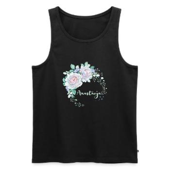 Für Anastazja - Männer Premium Bio Tank Top - Schwarz - Vorne - Michal (187cm)