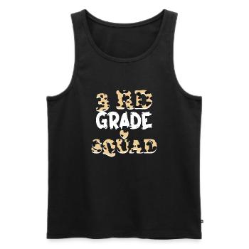 Cadeaux d’enseignants de 3e année pour les enseignants - Débardeur bio Premium Homme - noir - Devant - AI Model Male 178 light (178cm)