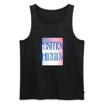 Positive Thinking - Colourful - Männer Premium Bio Tank Top - Schwarz - Vorne - AI Model Male 178 light (178cm)