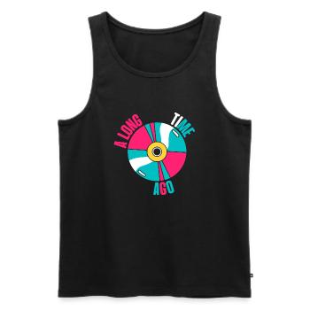 Long time ago - Men's Premium Organic Tank Top - black - Front - AI Model Male 178 light (178cm)