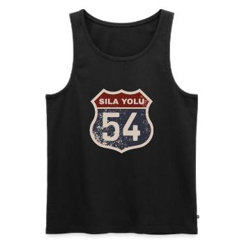 Sakarya - Men's Premium Organic Tank Top - black - Front - Michal (187cm)