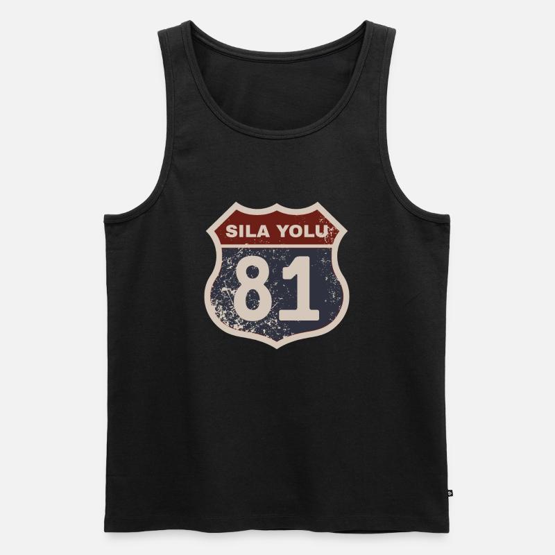 Düzce - Men's Premium Organic Tank Top - black