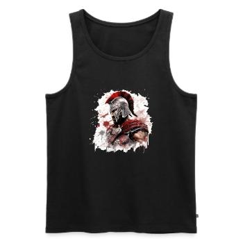 Sparta T-Shirt Spartan Greek Fighter - Débardeur bio Premium Homme - noir - Devant - Michal (187cm)