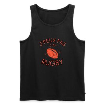 J'Peux PAs J'Ai Rugby - Débardeur bio Premium Homme - noir - Devant - Michal (187cm)