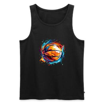 Conception de basket-ball pour les fans de sport Basketteurs - Débardeur bio Premium Homme - noir - Devant - AI Model Male 178 light (178cm)