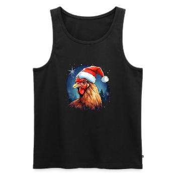 Hahn & Hennen Design für Bauern &Landwirte - Männer Premium Bio Tank Top - Schwarz - Vorne - AI Model Male 178 light (178cm)