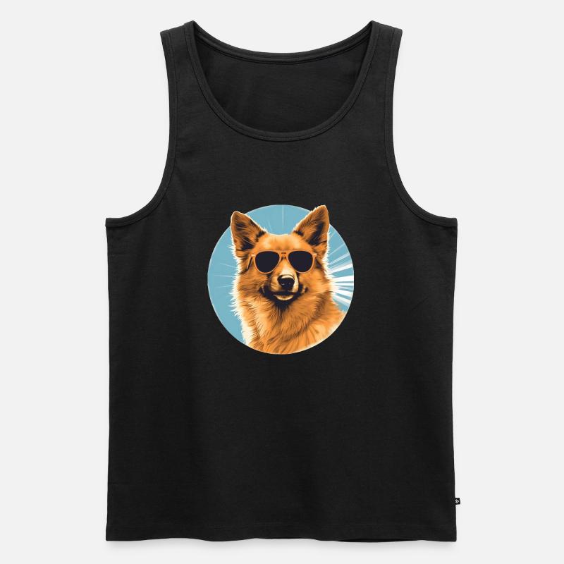 Finnischer Spitz - Männer Premium Bio Tank Top - Schwarz