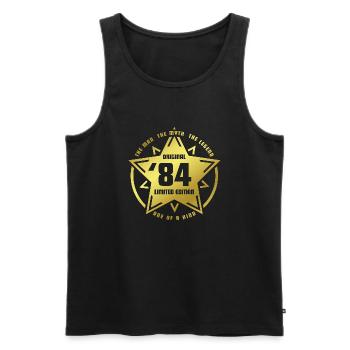 Birthday Star Original 1984 - '84 Limited Edition - Men's Premium Organic Tank Top - black - Front - Michal (187cm)
