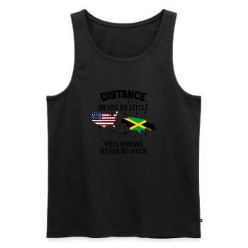 Distanz bedeutet so wenig, wenn jemand viel bedeutet - Männer Premium Bio Tank Top - Schwarz - Vorne - AI Model Male 178 light (178cm)