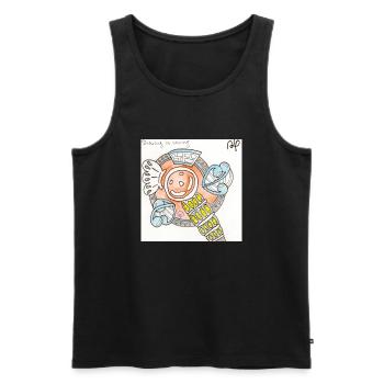 Wirrwarr 26 - Männer Premium Bio Tank Top - Schwarz - Vorne - AI Model Male 178 light (178cm)