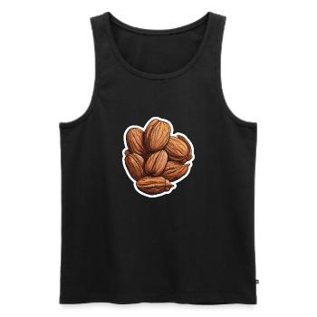 Walnüsse 7 Stück - Männer Premium Bio Tank Top - Schwarz - Vorne - AI Model Male 178 light (178cm)