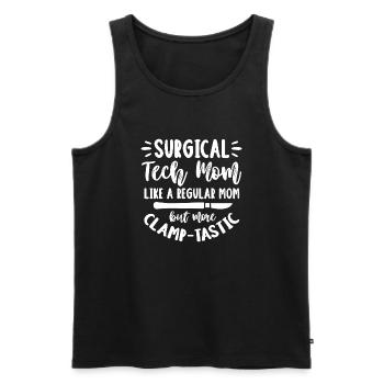 Surgical Tech Mom Like a regular Mom but more - Männer Premium Bio Tank Top - Schwarz - Vorne - AI Model Male 178 light (178cm)