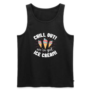 Chill Out We've Got Ice Cream - Men's Premium Organic Tank Top - black - Front - AI Model Male 178 light (178cm)