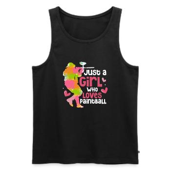 Just A Girl Who Loves Paintball Tactical Player Pa - Men's Premium Organic Tank Top - black - Front - Michal (187cm)