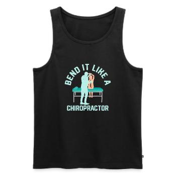 Bend It Like A Chiropractor Physical Therapist Chi - Men's Premium Organic Tank Top - black - Front - Michal (187cm)