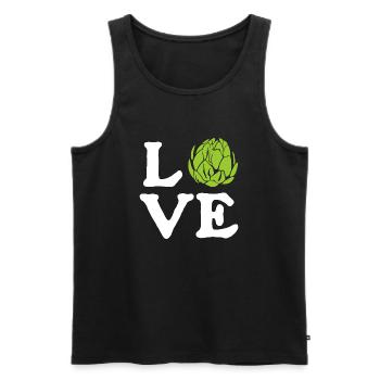 love artichoke Design for a lover of artichoke - Men's Premium Organic Tank Top - black - Front - AI Model Male 178 light (178cm)