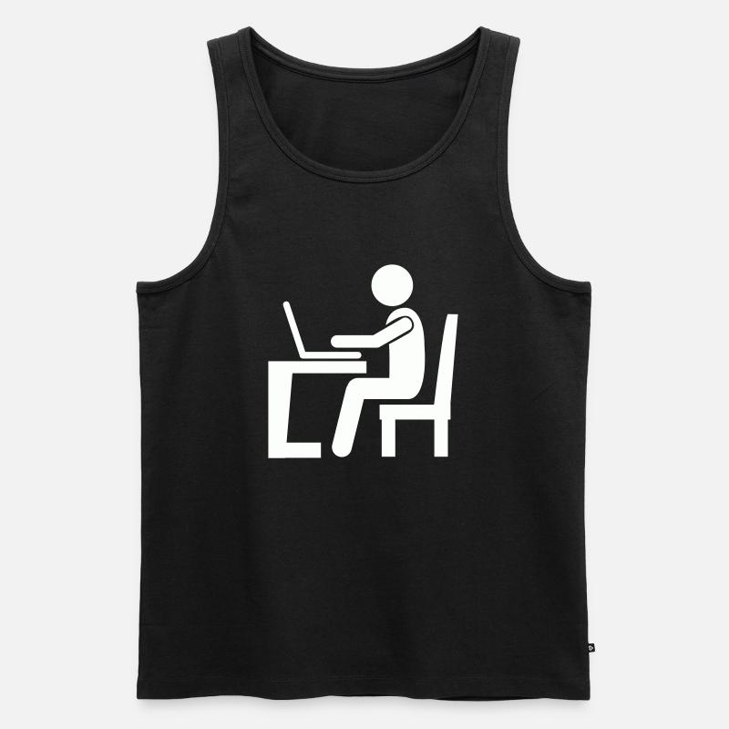 Arbeit Büro - Männer Premium Bio Tank Top - Schwarz