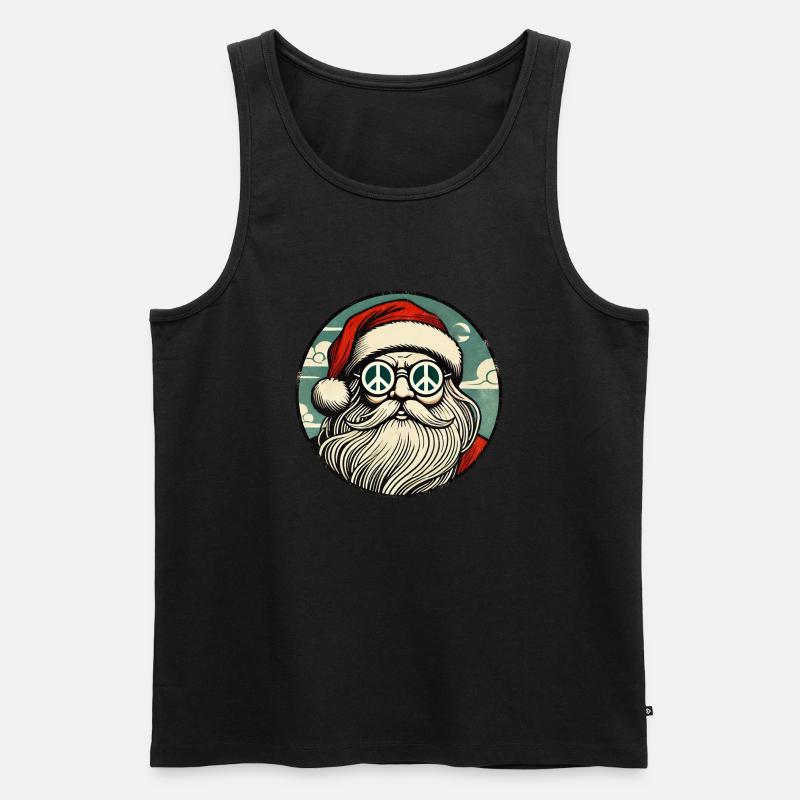 Hippie-Weihnachtsmann - Männer Premium Bio Tank Top - Schwarz