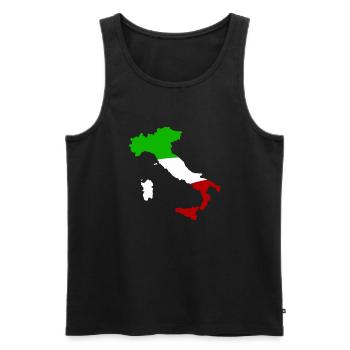 italien land - Männer Premium Bio Tank Top - Schwarz - Vorne - AI Model Male 178 light (178cm)