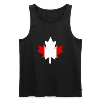 Canada Canada Feuille d’érable - Débardeur bio Premium Homme - noir - Devant - Michal (187cm)