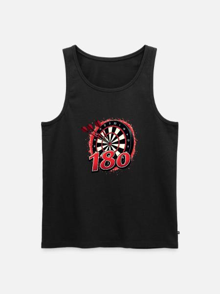 Dart Dartpfeil Darts 180 Dartboard Triple - Men's Premium Organic Tank Top - black