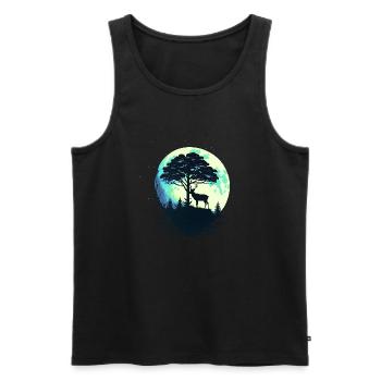 La nature vous appelle - Débardeur bio Premium Homme - noir - Devant - Michal (187cm)