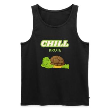 Chill toad for chiller - Men's Premium Organic Tank Top - black - Front - AI Model Male 178 light (178cm)