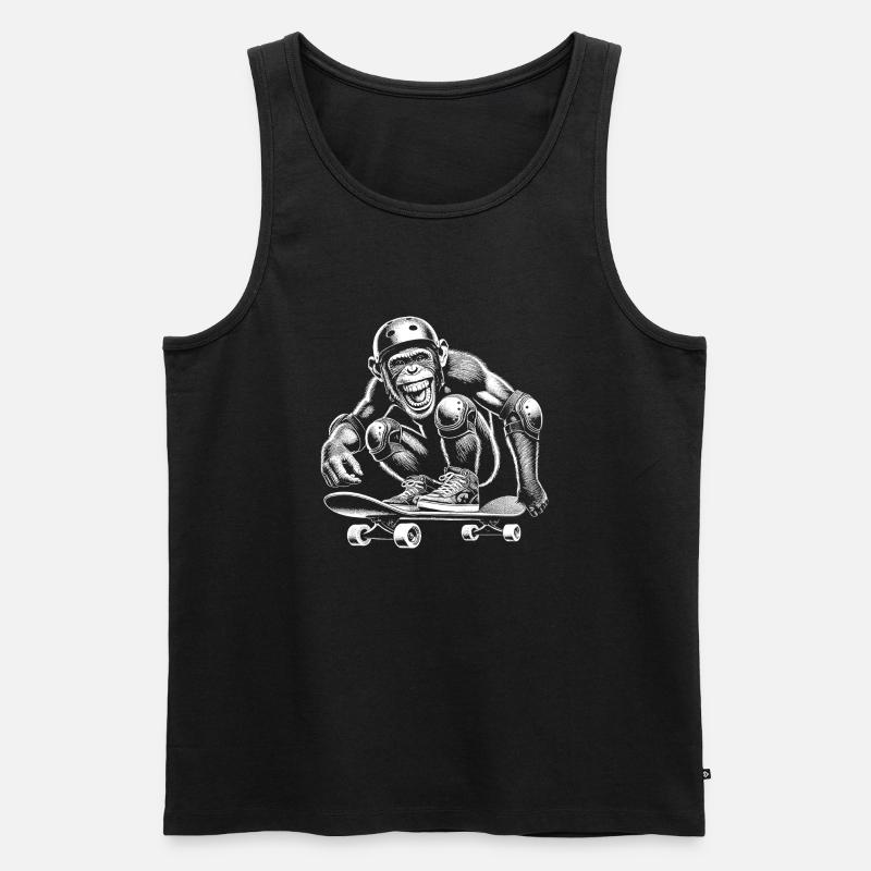 Skateboard - Männer Premium Bio Tank Top - Schwarz