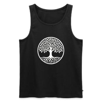 baum des lebens - Männer Premium Bio Tank Top - Schwarz - Vorne - AI Model Male 178 light (178cm)