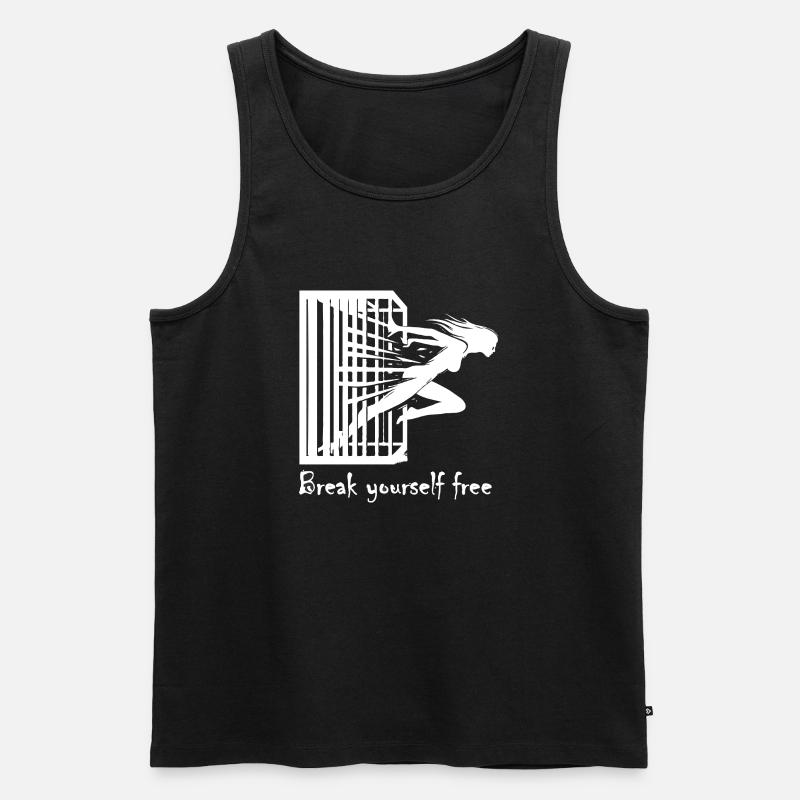 Befreien Sie sich - Männer Premium Bio Tank Top - Schwarz
