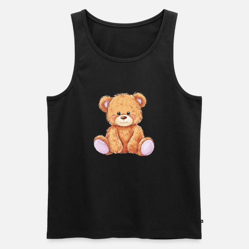 Mignon bébé ours en peluche - Débardeur bio Premium Homme - noir