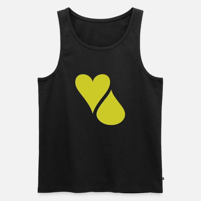 herzblutdeluxe_logo - Männer Premium Bio Tank Top - Schwarz