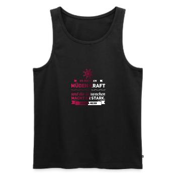 Er gibt den Müden Kraft und die Schwachen Stark - Männer Premium Bio Tank Top - Schwarz - Vorne - Michal (187cm)