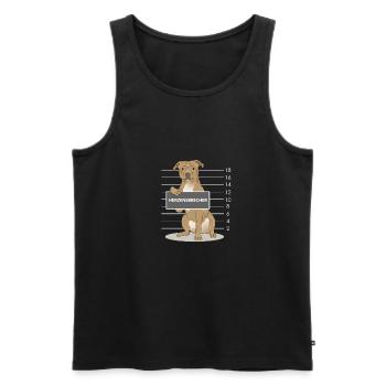 American Staffordshire Terrier Stafford Geschenk - Männer Premium Bio Tank Top - Schwarz - Vorne - AI Model Male 178 light (178cm)
