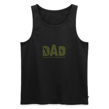 DAD Fishing Legend Angler Angeln Sprüche Geschenk - Männer Premium Bio Tank Top - Schwarz - Vorne - Michal (187cm)
