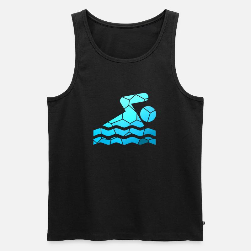 Schwimmerin - Männer Premium Bio Tank Top - Schwarz