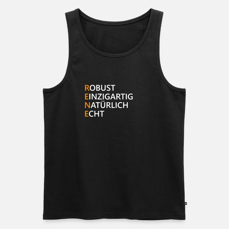 Rene Name Geschenk - Männer Premium Bio Tank Top - Schwarz