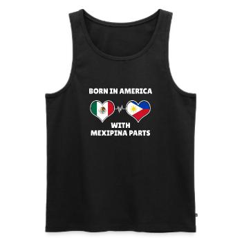 Philippines Filipina Mexique Heart DNA I Cadeau - Débardeur bio Premium Homme - noir - Devant - Michal (187cm)