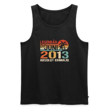 Legendär seit Juni 2013 - Geburtstag 2013 - Männer Premium Bio Tank Top - Schwarz - Vorne - Michal (187cm)