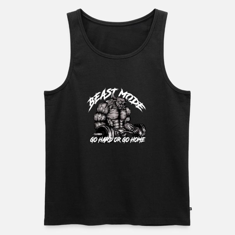 Gym Bull - Beast Mode - Männer Premium Bio Tank Top - Schwarz