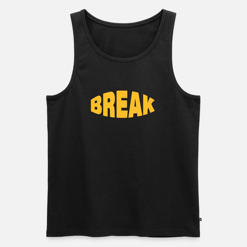 BREAK - Männer Premium Bio Tank Top - Schwarz