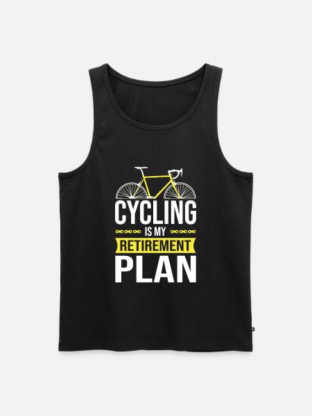 Fietsen mijn reteriment pensioen fiets cadeauplan - Mannen Premium Bio Tanktop - zwart