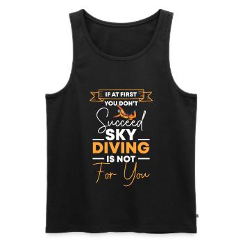 Skidiving Parapente Avion Sports Extrêmes - Débardeur bio Premium Homme - noir - Devant - Michal (187cm)