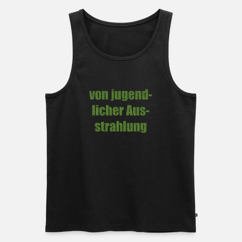von jugendlicher Ausstrahlung - Männer Premium Bio Tank Top - Schwarz