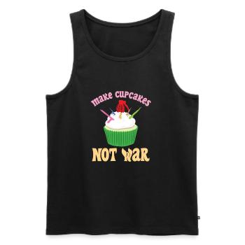 Cadeau de déclaration de guerre de bombe de fusil de cupcake - Débardeur bio Premium Homme - noir - Devant - AI Model Male 178 light (178cm)